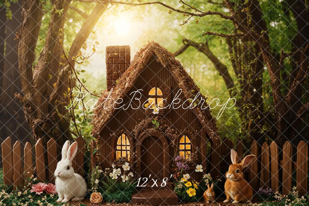 Kate Easter Forest Bunny Cottage Backdrop Designed by Emetselch - Image 7