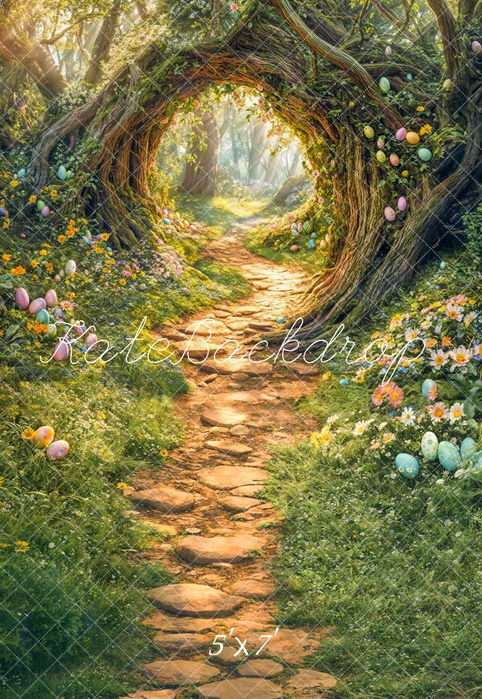 Kate Easter Forest Tree Arch Path Backdrop Designed by Emetselch - Image 2