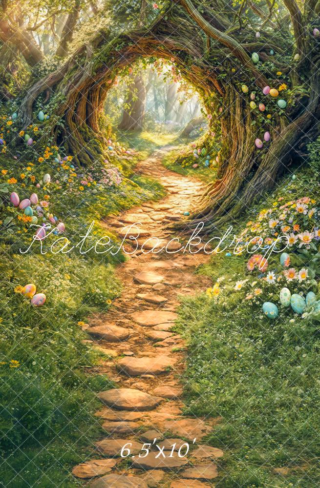 Kate Easter Forest Tree Arch Path Backdrop Designed by Emetselch - Image 6