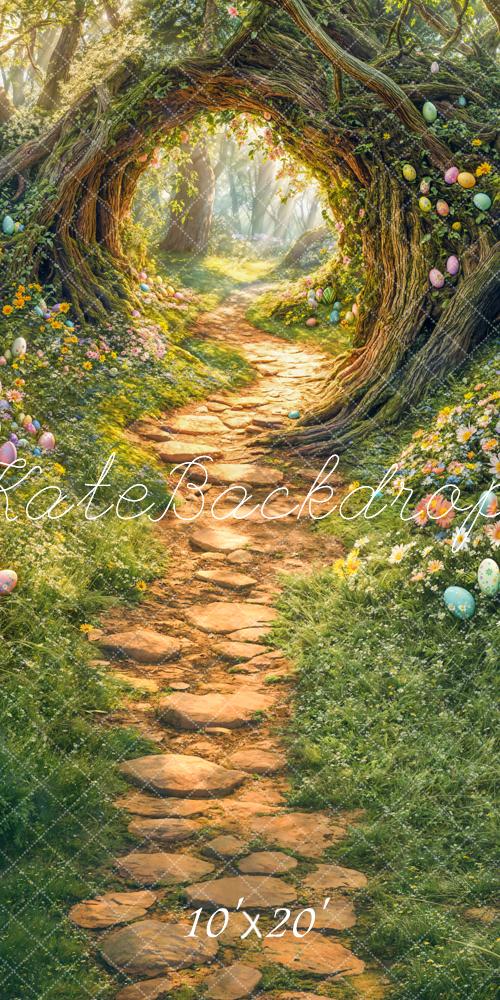 Kate Easter Forest Tree Arch Path Backdrop Designed by Emetselch - Image 7