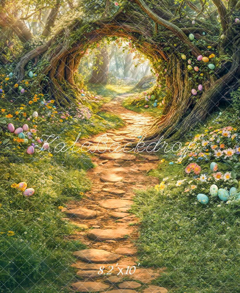 Kate Easter Forest Tree Arch Path Backdrop Designed by Emetselch - Image 9