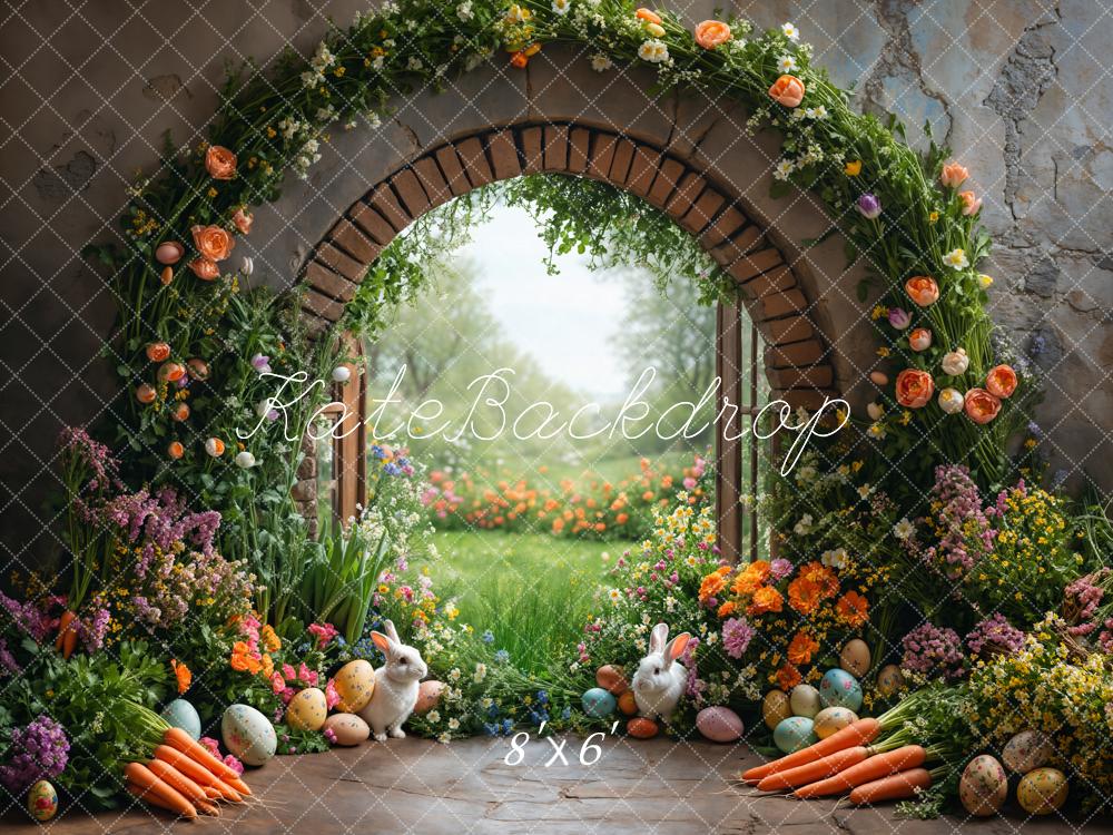 Kate Easter Garden Bunny Flower Arch Backdrop Designed by Emetselch - Image 5