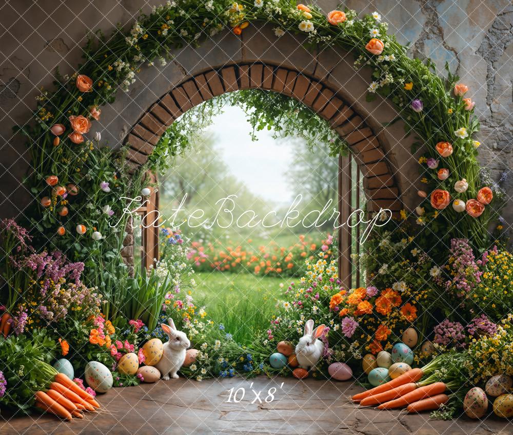 Kate Easter Garden Bunny Flower Arch Backdrop Designed by Emetselch - Image 9