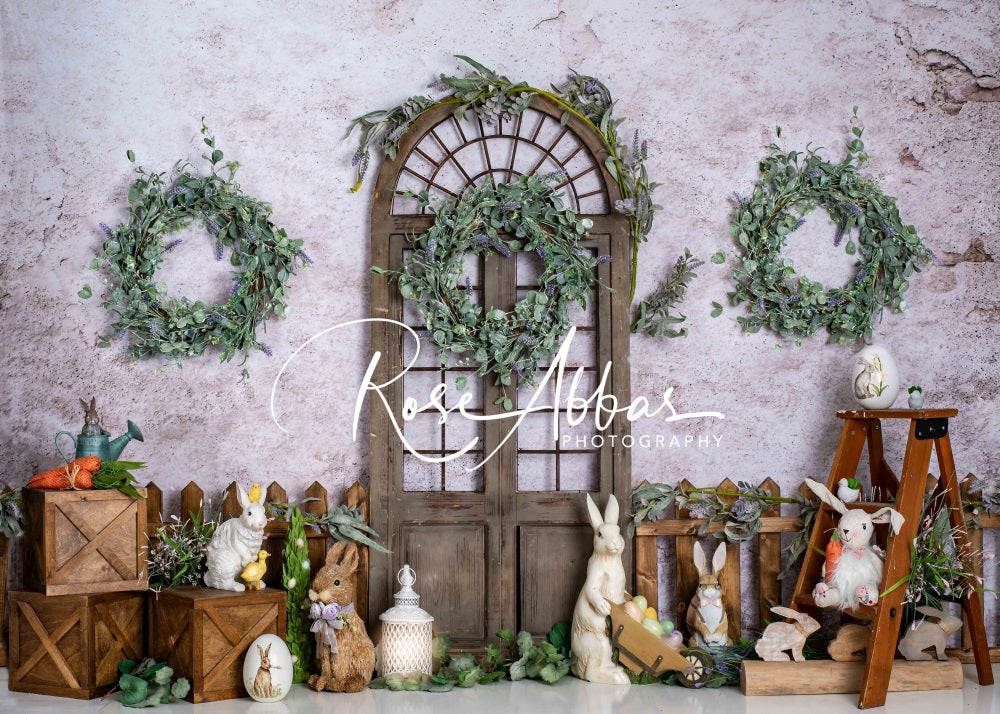 Kate Easter Garden Rabbit Backdrop Designed By Rose Abbas - Image 2