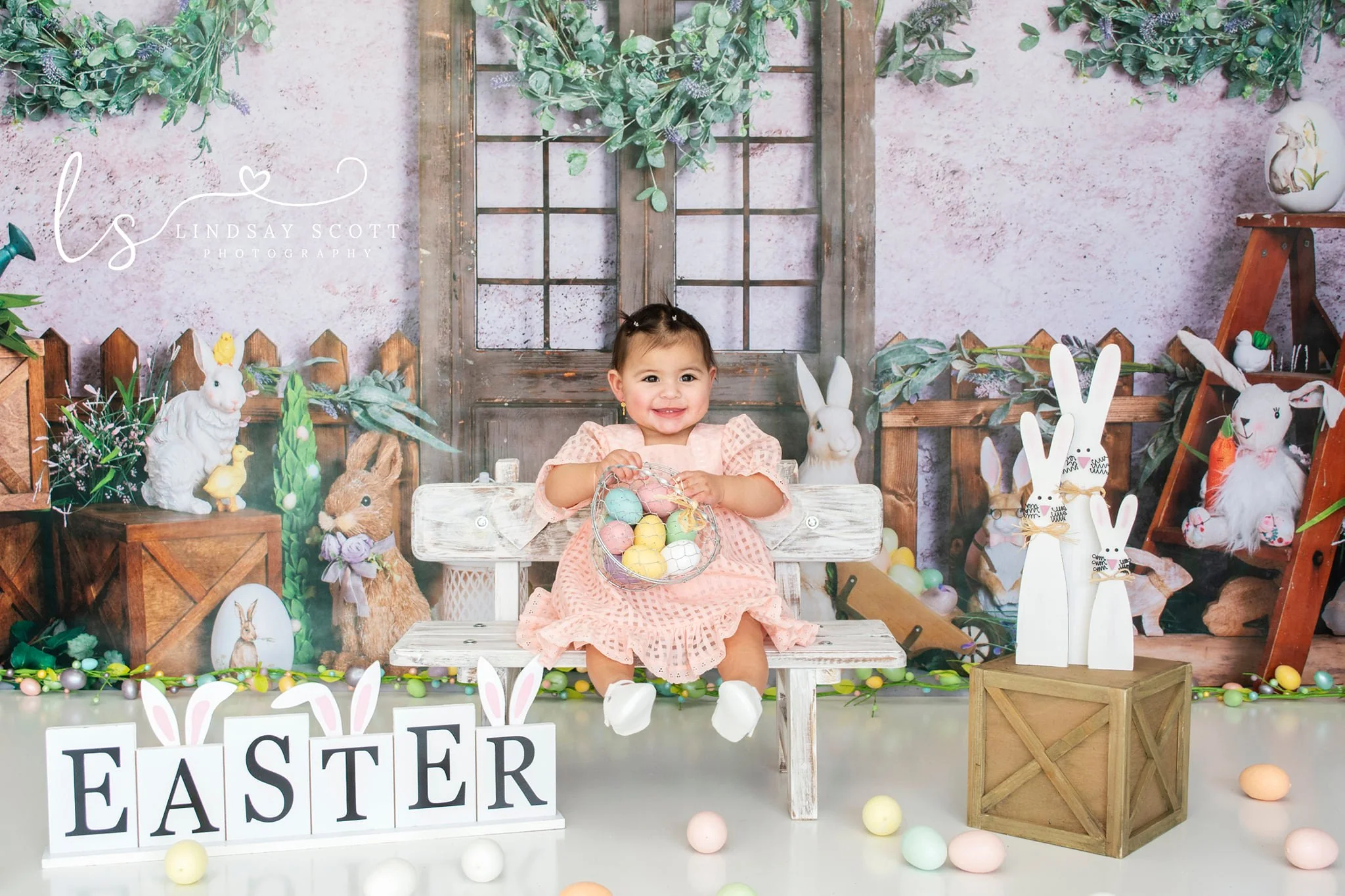 Kate Easter Garden Rabbit Backdrop Designed By Rose Abbas - Image 4