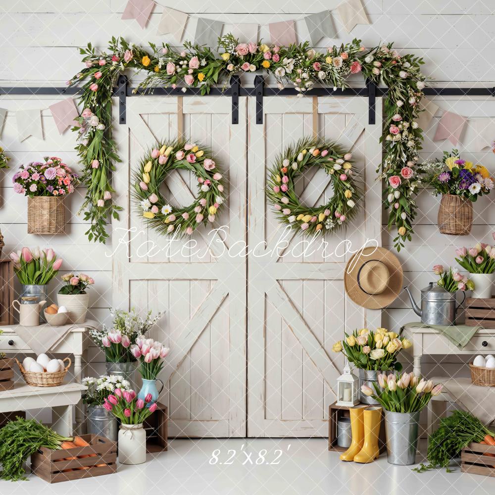 Kate Easter Garland Eggs Rustic Farmhouse Backdrop Designed by Mini MakeBelieve - Image 5