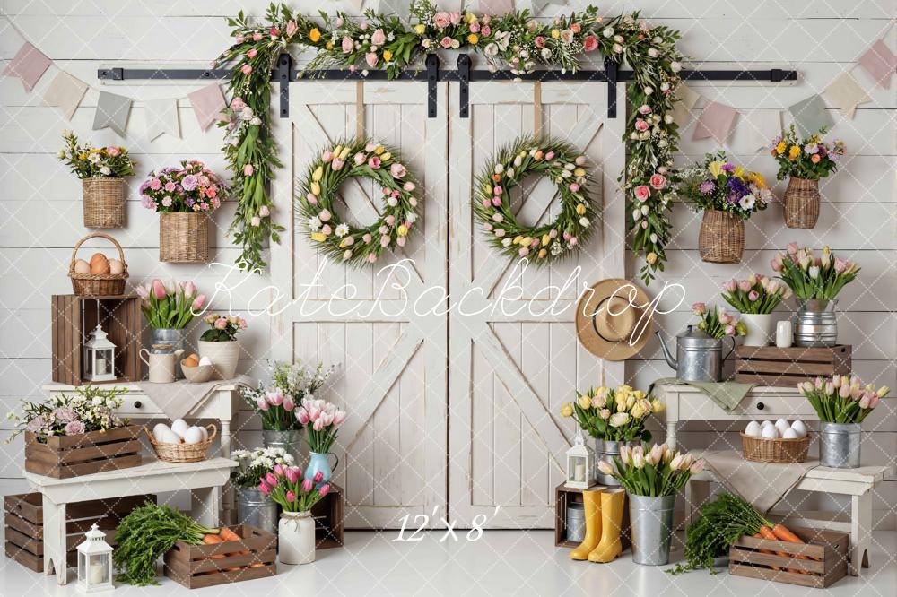 Kate Easter Garland Eggs Rustic Farmhouse Backdrop Designed by Mini MakeBelieve - Image 8