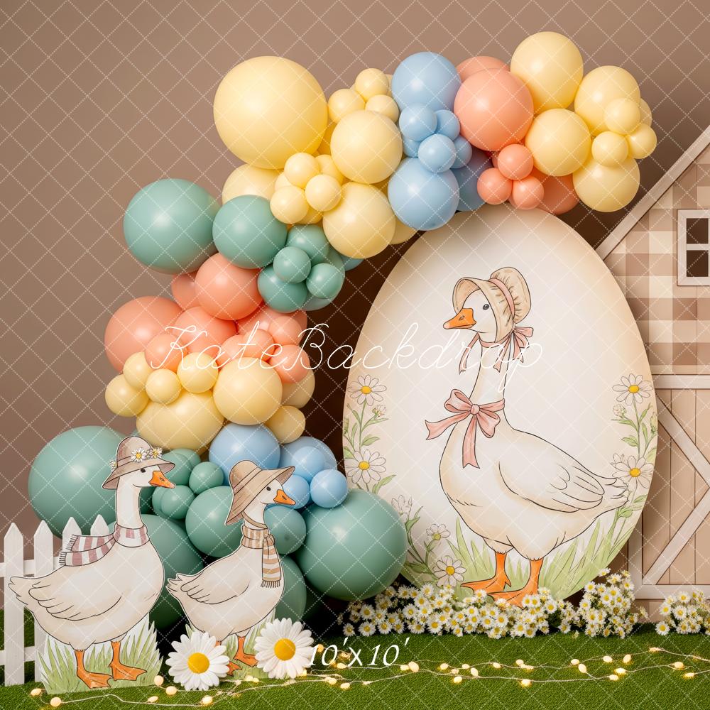 Kate Easter Geese Pastel Balloons Barn Backdrop Designed by Patty Robert - Image 7