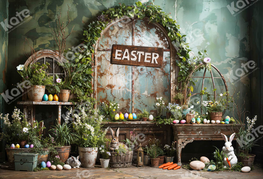 Kate Easter Green Plant Peter Rabbit Backdrop Designed by Emetselch - Image 2