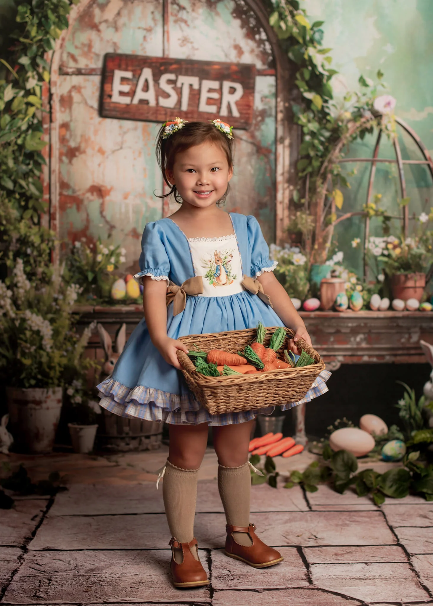 Kate Easter Green Plant Peter Rabbit Backdrop Designed by Emetselch - Image 4