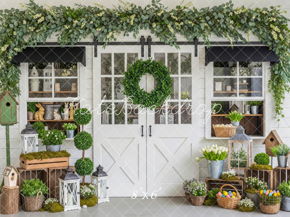 Kate Easter Greenery Birdhouse Floral Crate Backdrop Designed by Patty Robert - Image 3