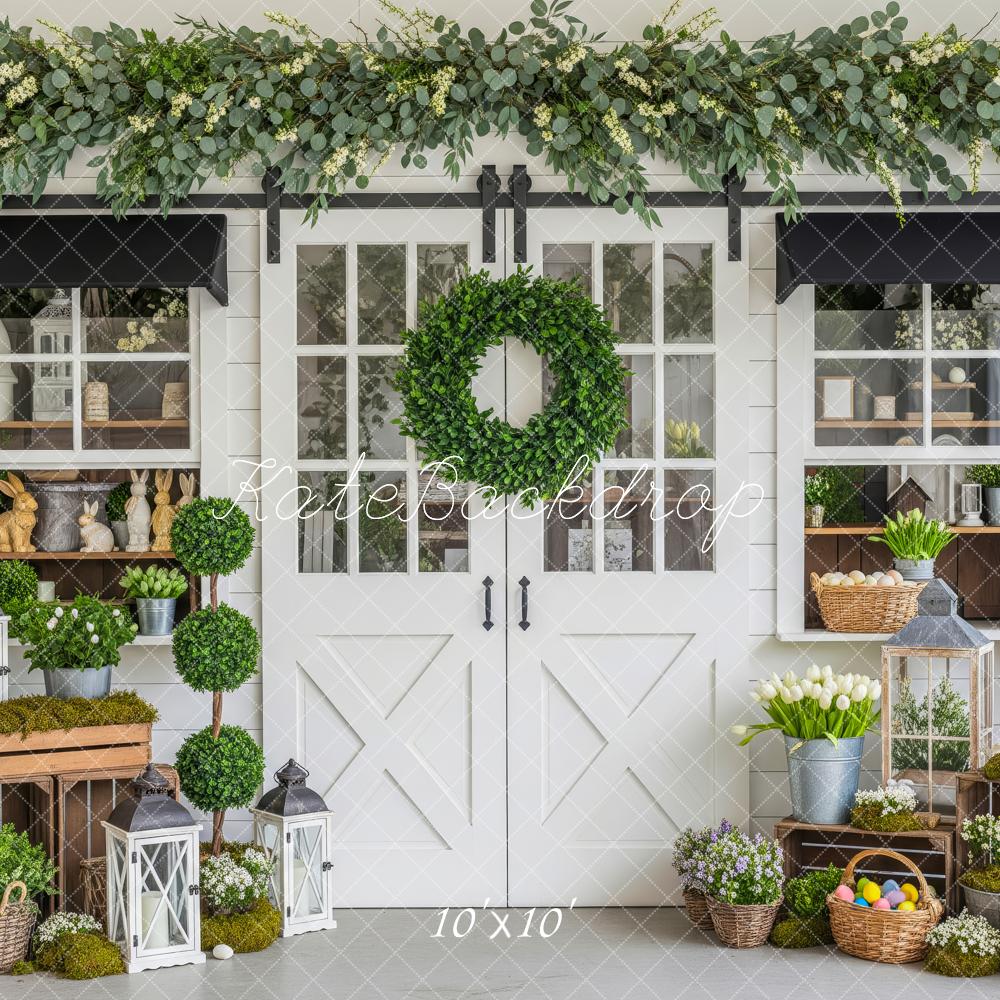 Kate Easter Greenery Birdhouse Floral Crate Backdrop Designed by Patty Robert - Image 7