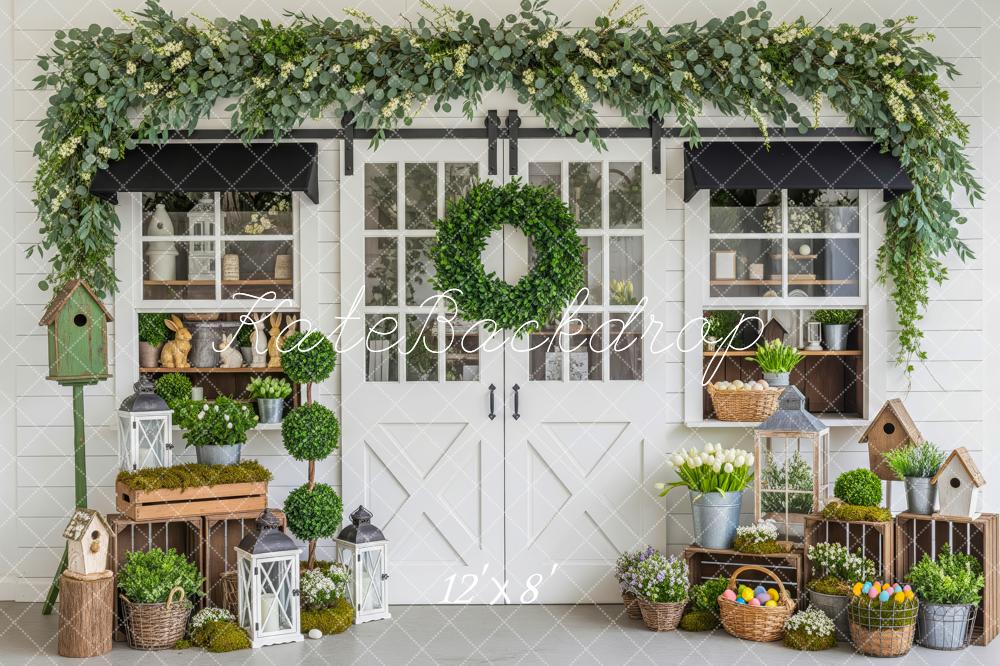 Kate Easter Greenery Birdhouse Floral Crate Backdrop Designed by Patty Robert - Image 8