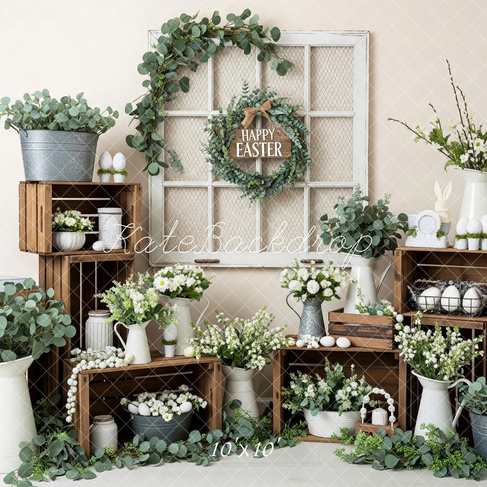 Kate Easter Greenery Wooden Crates Backdrop Designed by Patty Robert - Image 7