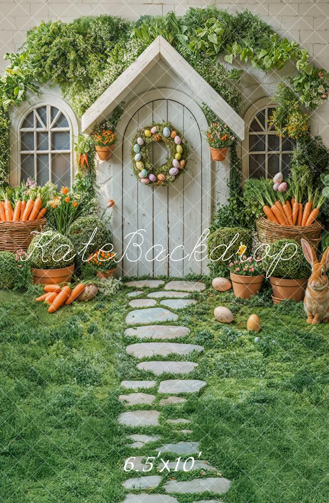 Kate Easter House Bunny Garden Carrots Backdrop Designed by Emetselch - Image 2
