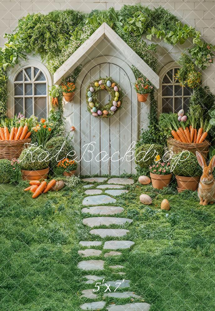Kate Easter House Bunny Garden Carrots Backdrop Designed by Emetselch - Image 6