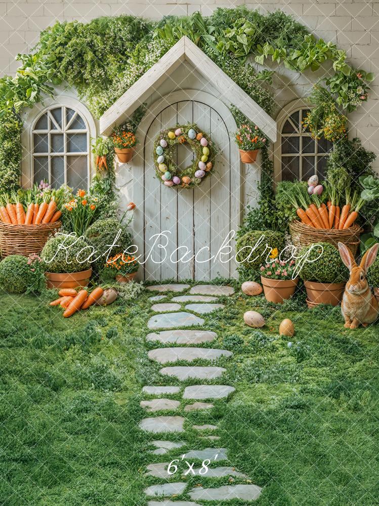 Kate Easter House Bunny Garden Carrots Backdrop Designed by Emetselch - Image 7