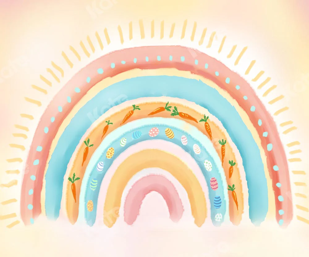 Kate Easter Rainbow Children Backdrop Designed by GQ - Image 3
