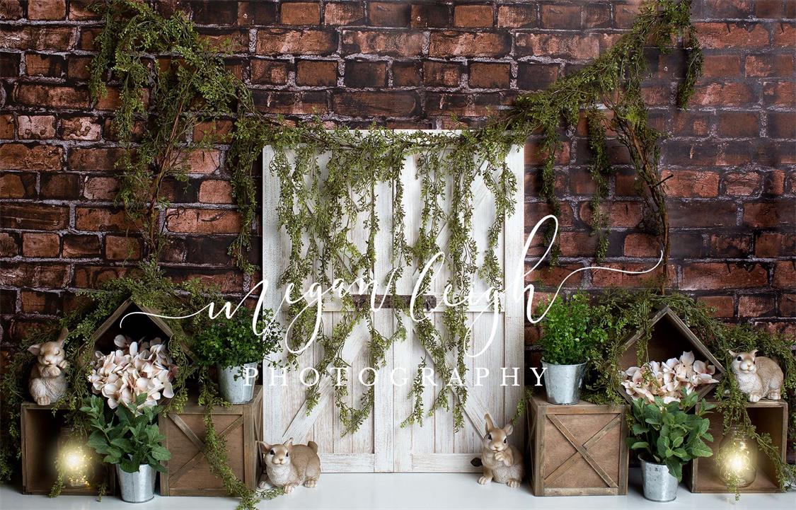 Kate Easter\Spring Brick Garden Bunnies Backdrop Designed by Megan Leigh Photography - Image 2