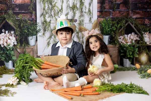 Kate Easter\Spring Brick Garden Bunnies Backdrop Designed by Megan Leigh Photography - Image 4