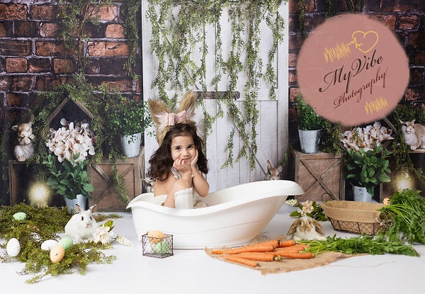 Kate Easter\Spring Brick Garden Bunnies Backdrop Designed by Megan Leigh Photography - Image 5