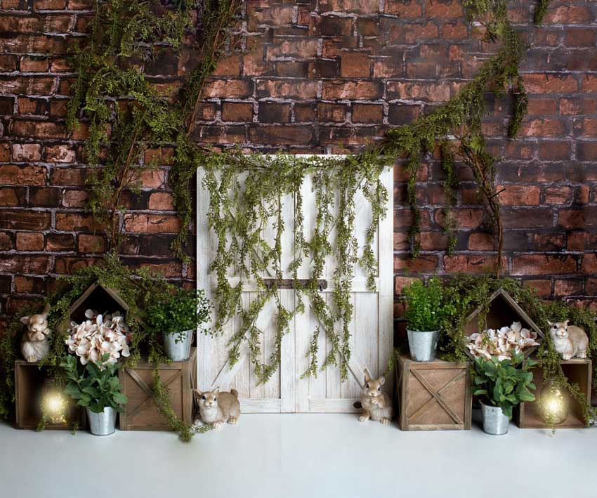 Kate Easter\Spring Brick Garden Bunnies Backdrop Designed by Megan Leigh Photography - Image 6