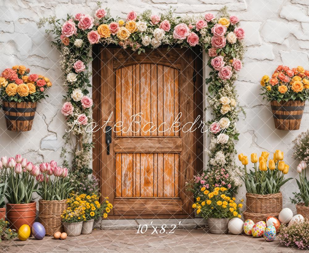 Kate Easter Spring Flower Arch Door Backdrop Designed by Emetselch - Image 5