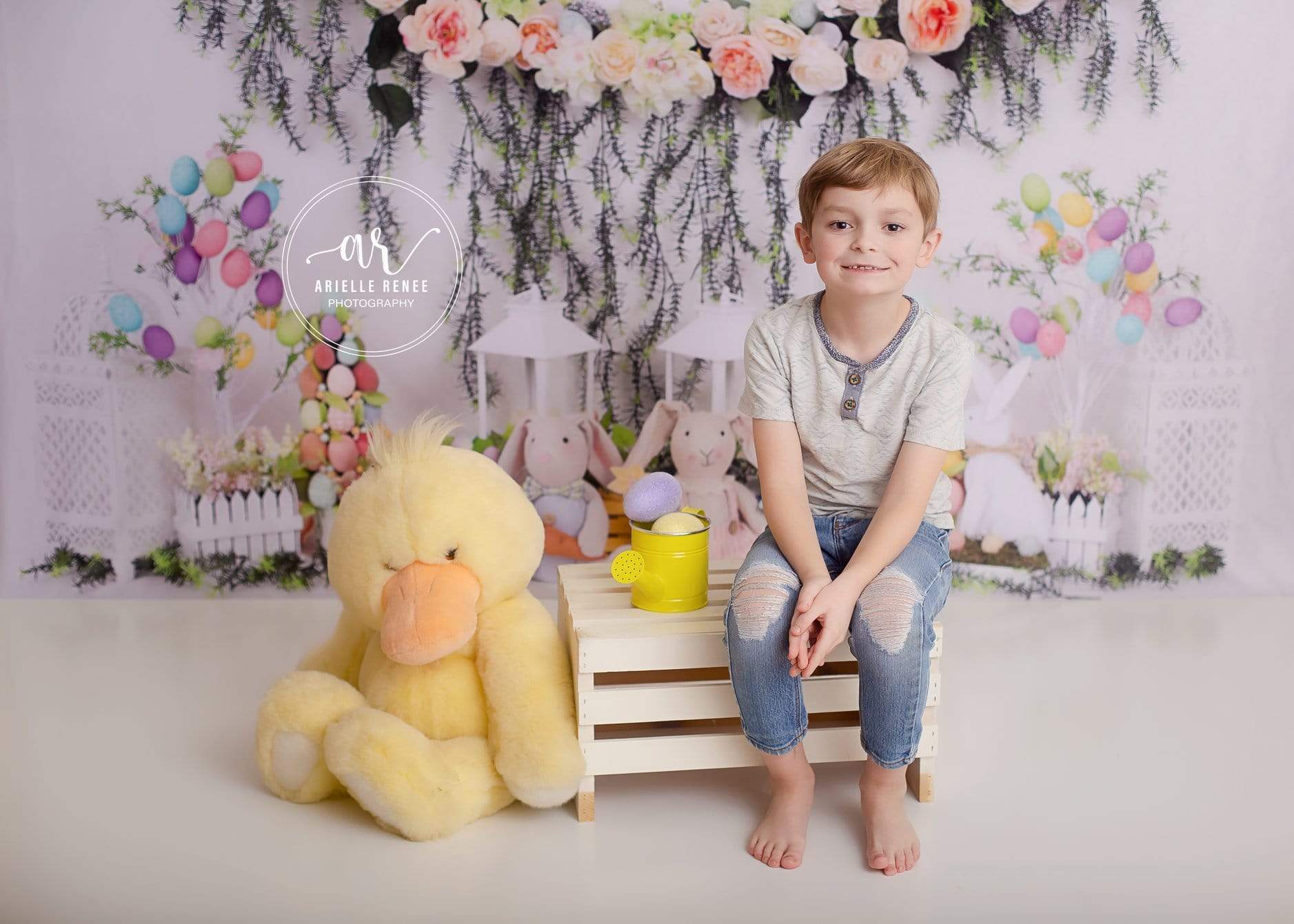 Kate Easter Swag Floral Backdrop for photography