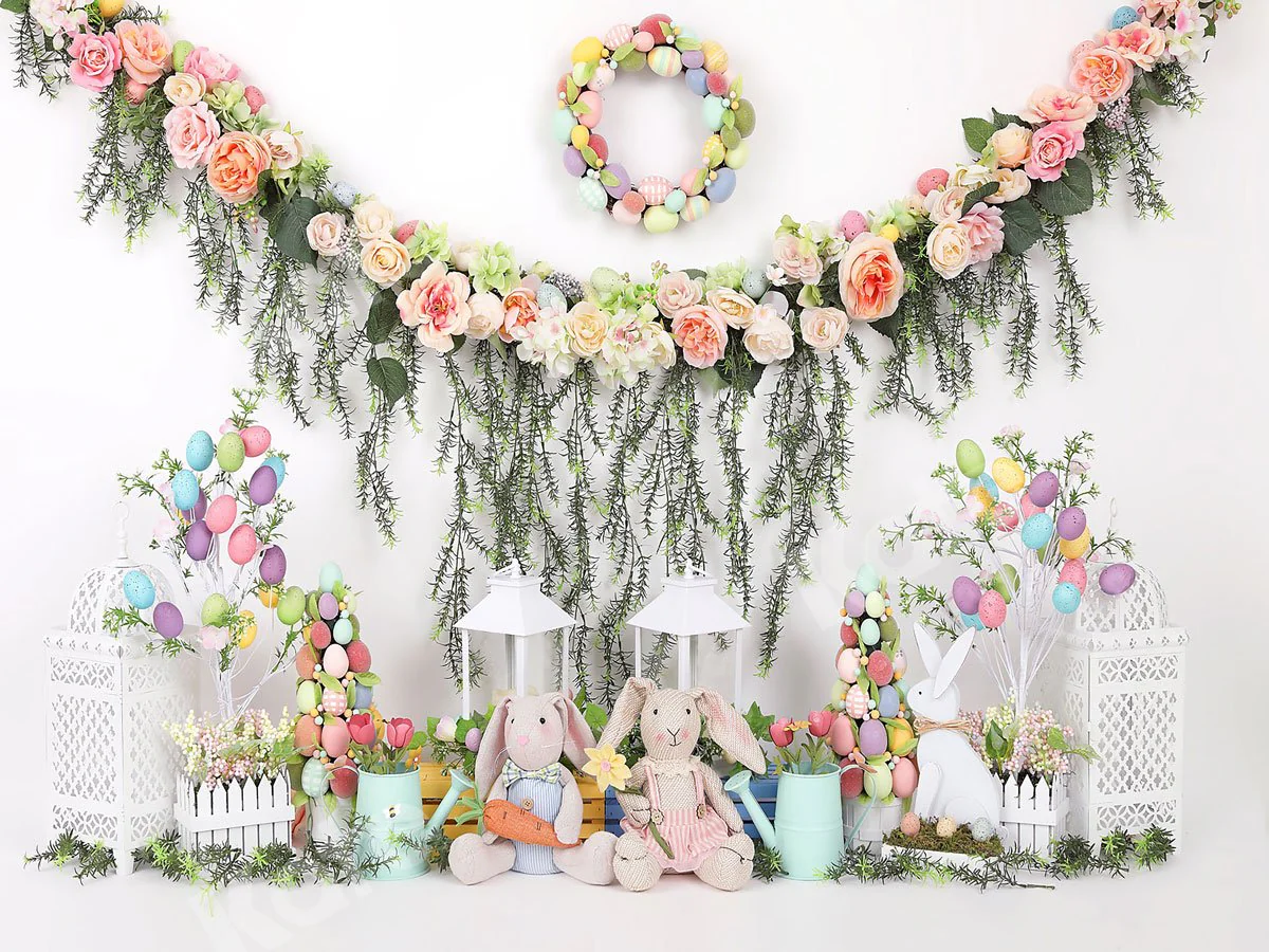 Kate Easter Swag Floral Backdrop for photography - Image 2