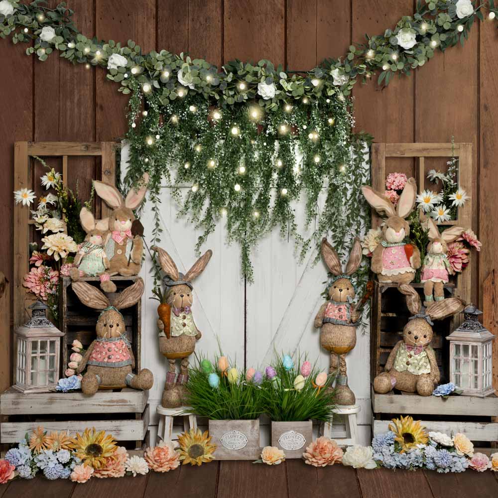 Kate Easter White Barn Bunny Backdrop Designed by Emetselch - Image 2