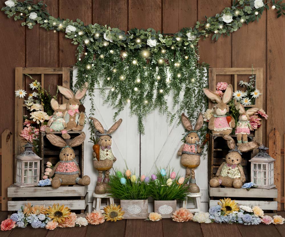 Kate Easter White Barn Bunny Backdrop Designed by Emetselch - Image 3