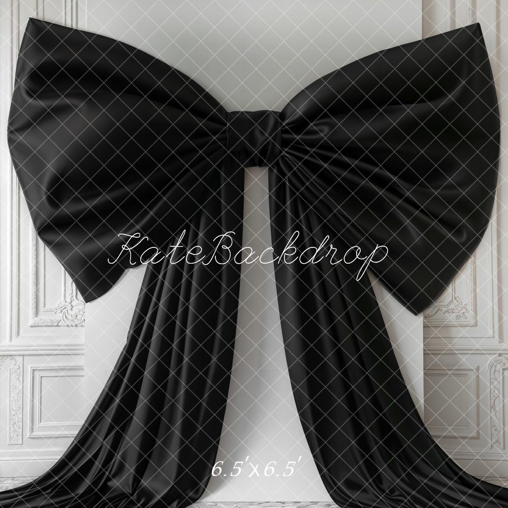 Kate Elegant Black Bow Retro Wall Backdrop Designed by Emetselch - Image 2