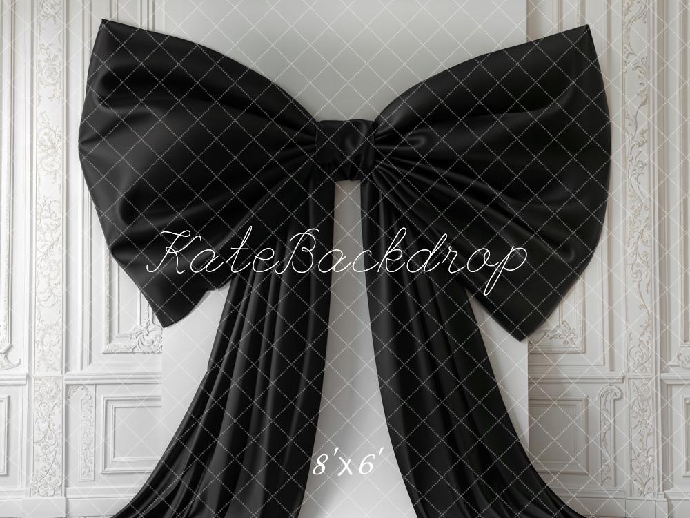 Kate Elegant Black Bow Retro Wall Backdrop Designed by Emetselch - Image 3