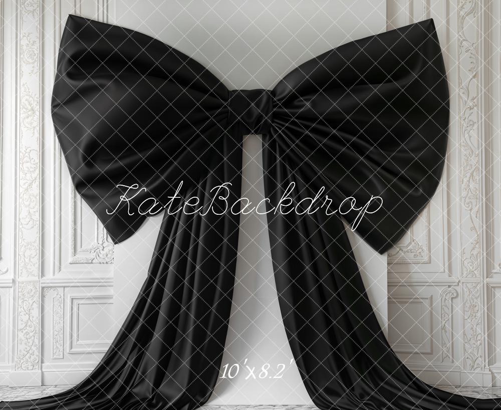 Kate Elegant Black Bow Retro Wall Backdrop Designed by Emetselch - Image 5