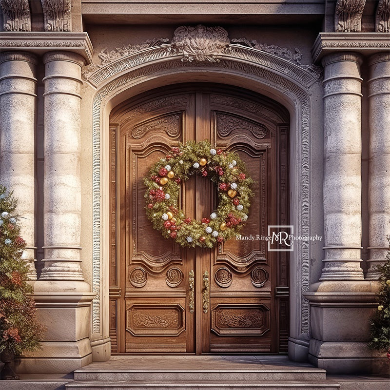 Kate Elegant Christmas Front Door Backdrop Designed by Mandy Ringe Photography - Image 5