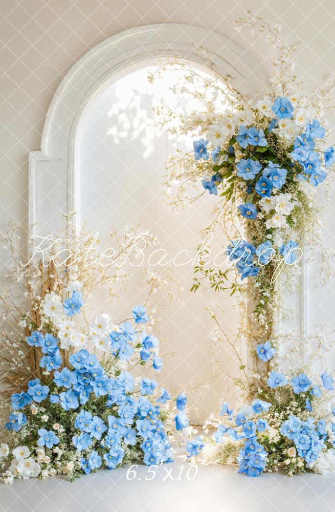 Kate Elegant Flower Arch Blue Backdrop Designed by Emetselch - Image 4