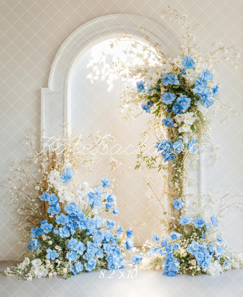Kate Elegant Flower Arch Blue Backdrop Designed by Emetselch - Image 5