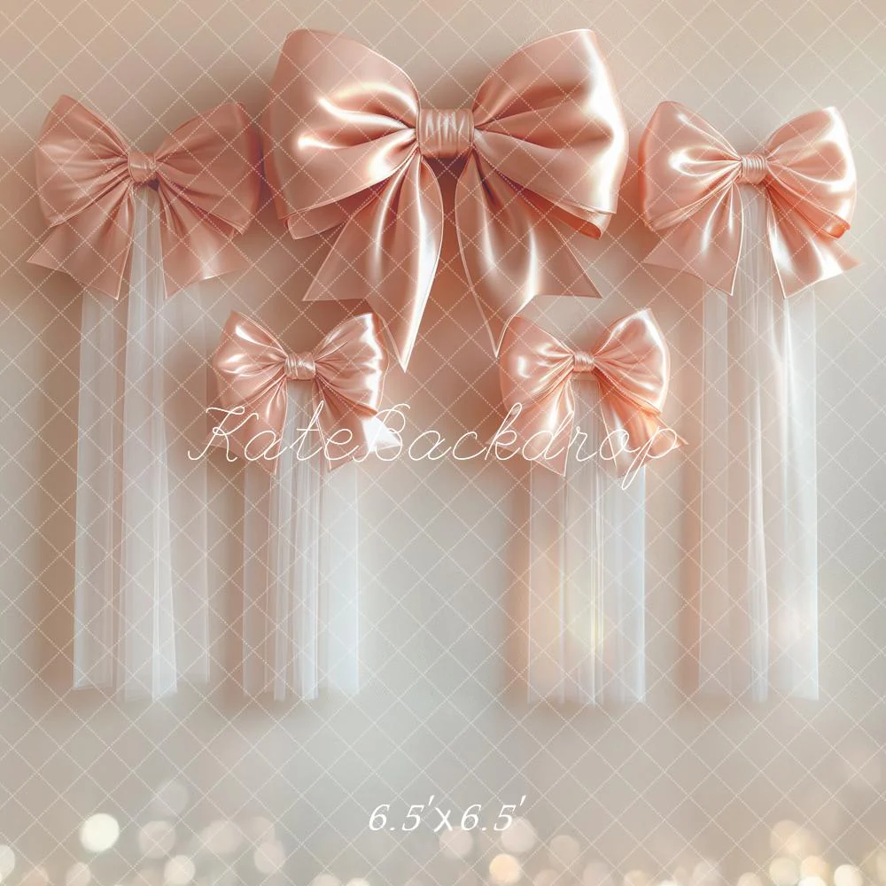 Kate Elegant Pink Bows Backdrop Designed by Mini MakeBelieve - Image 2