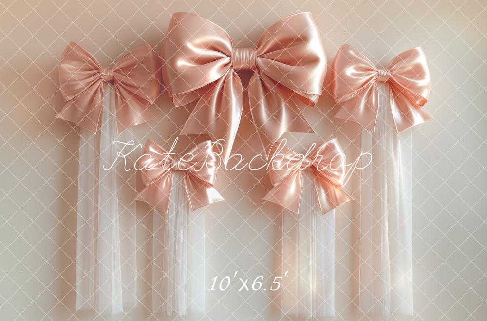 Kate Elegant Pink Bows Backdrop Designed by Mini MakeBelieve - Image 4