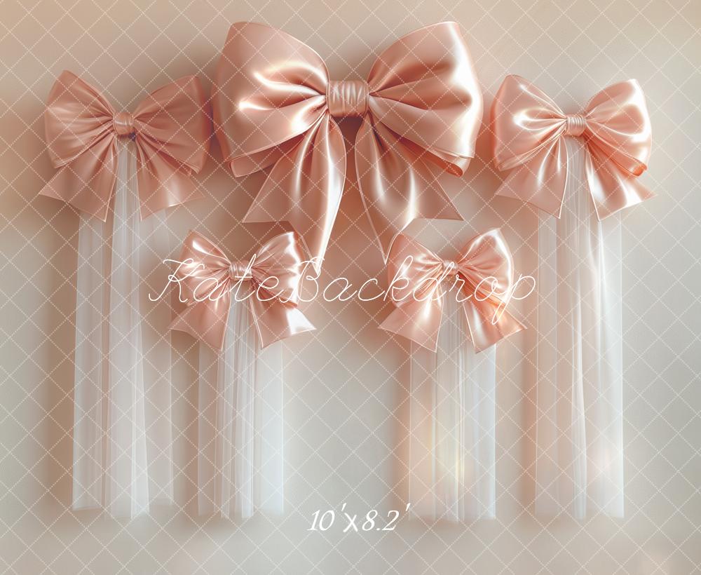 Kate Elegant Pink Bows Backdrop Designed by Mini MakeBelieve - Image 5