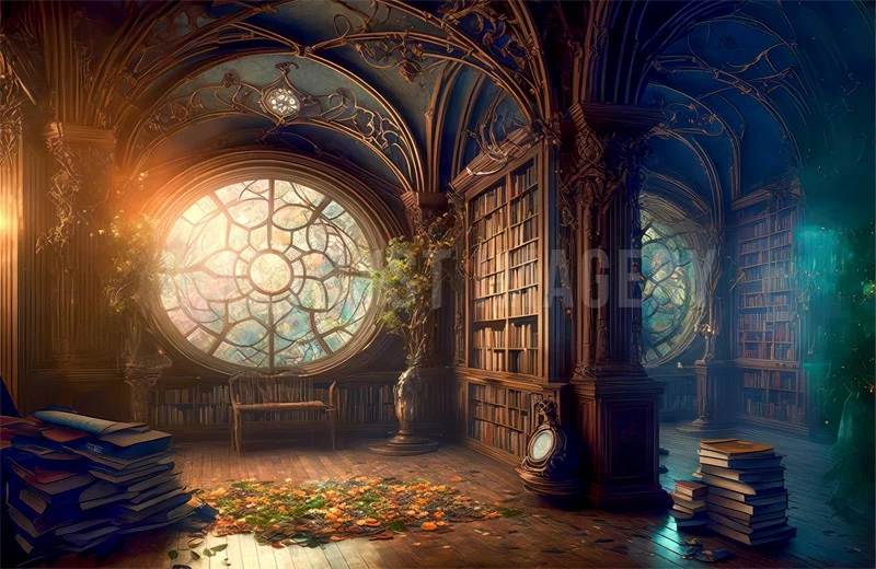 Kate Enchanted Book Library Backdrop Designed by Angela Marie Photography - Image 3