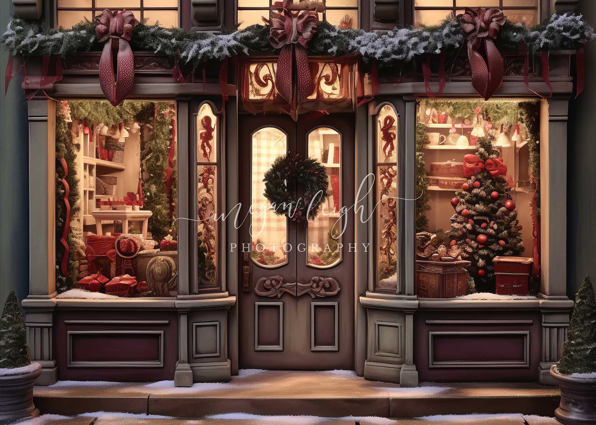 Kate Evening Christmas Store Backdrop Designed by Megan Leigh Photography - Image 2