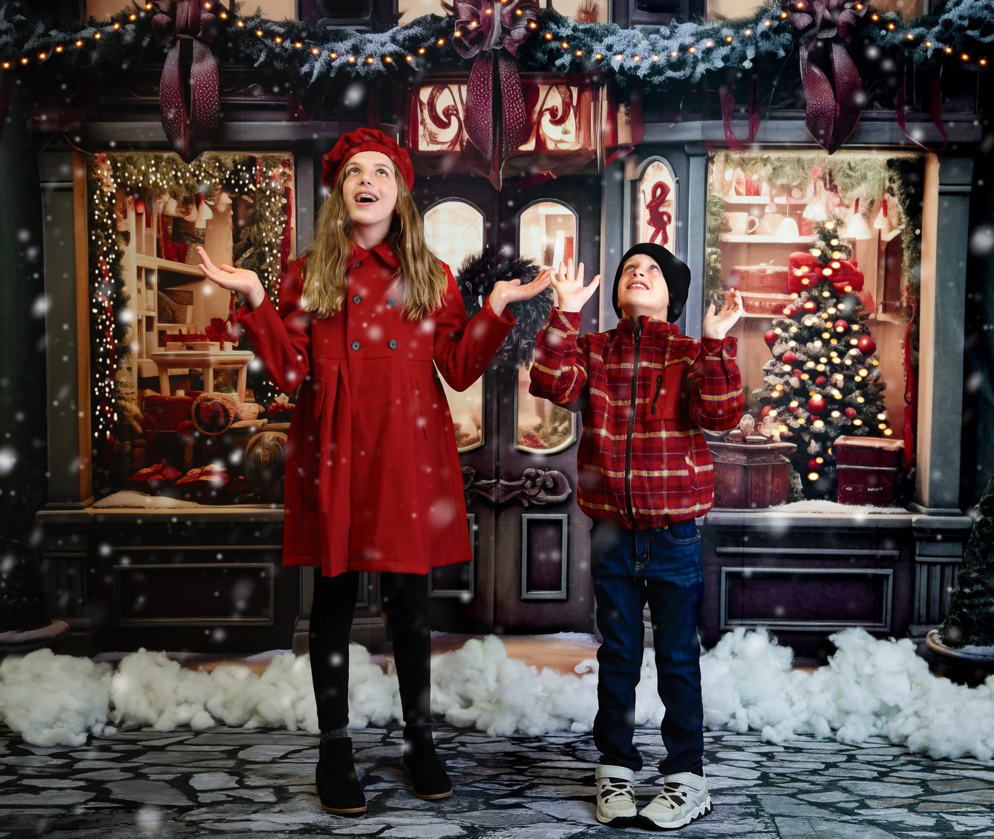 Kate Evening Christmas Store Backdrop Designed by Megan Leigh Photography - Image 3