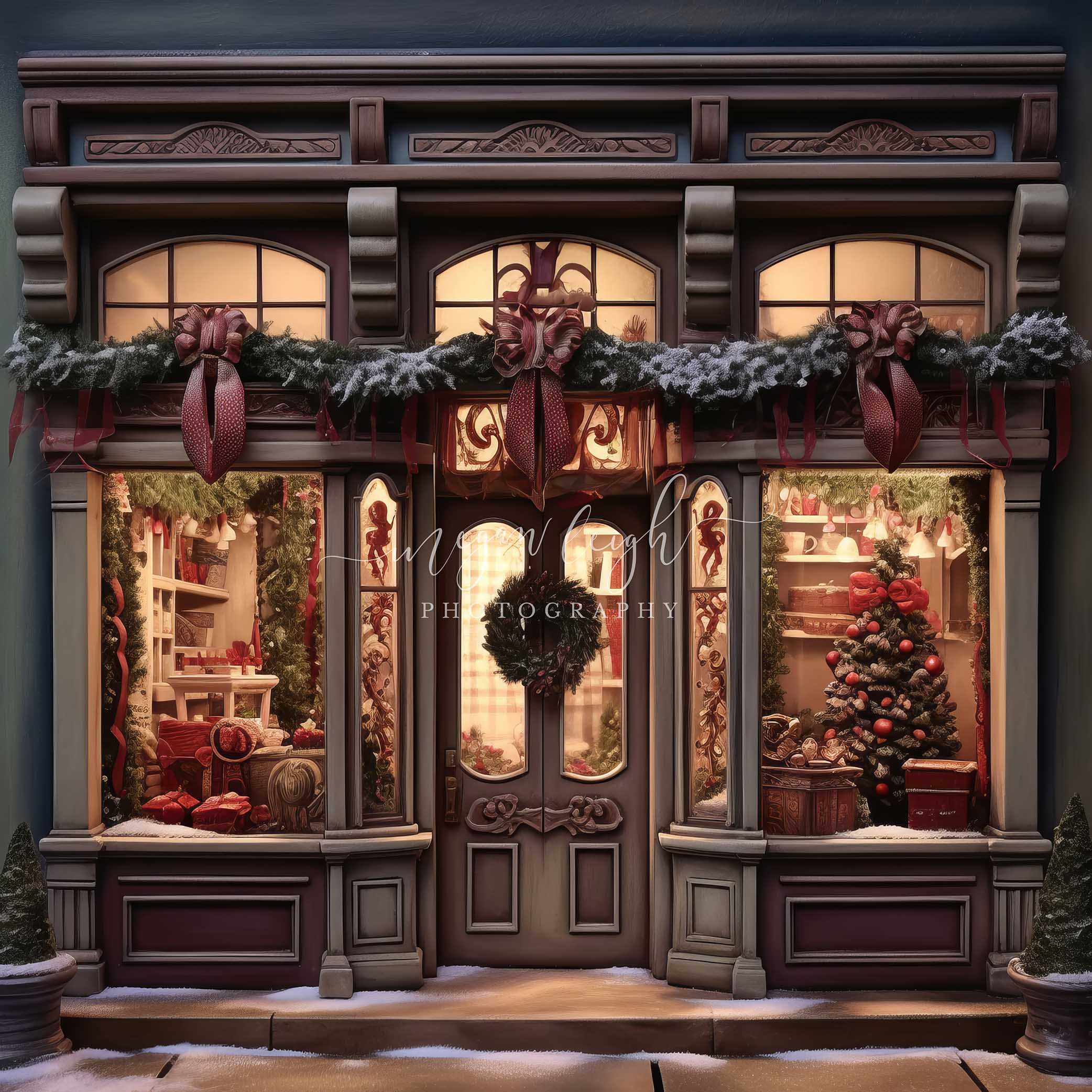 Kate Evening Christmas Store Backdrop Designed by Megan Leigh Photography - Image 5