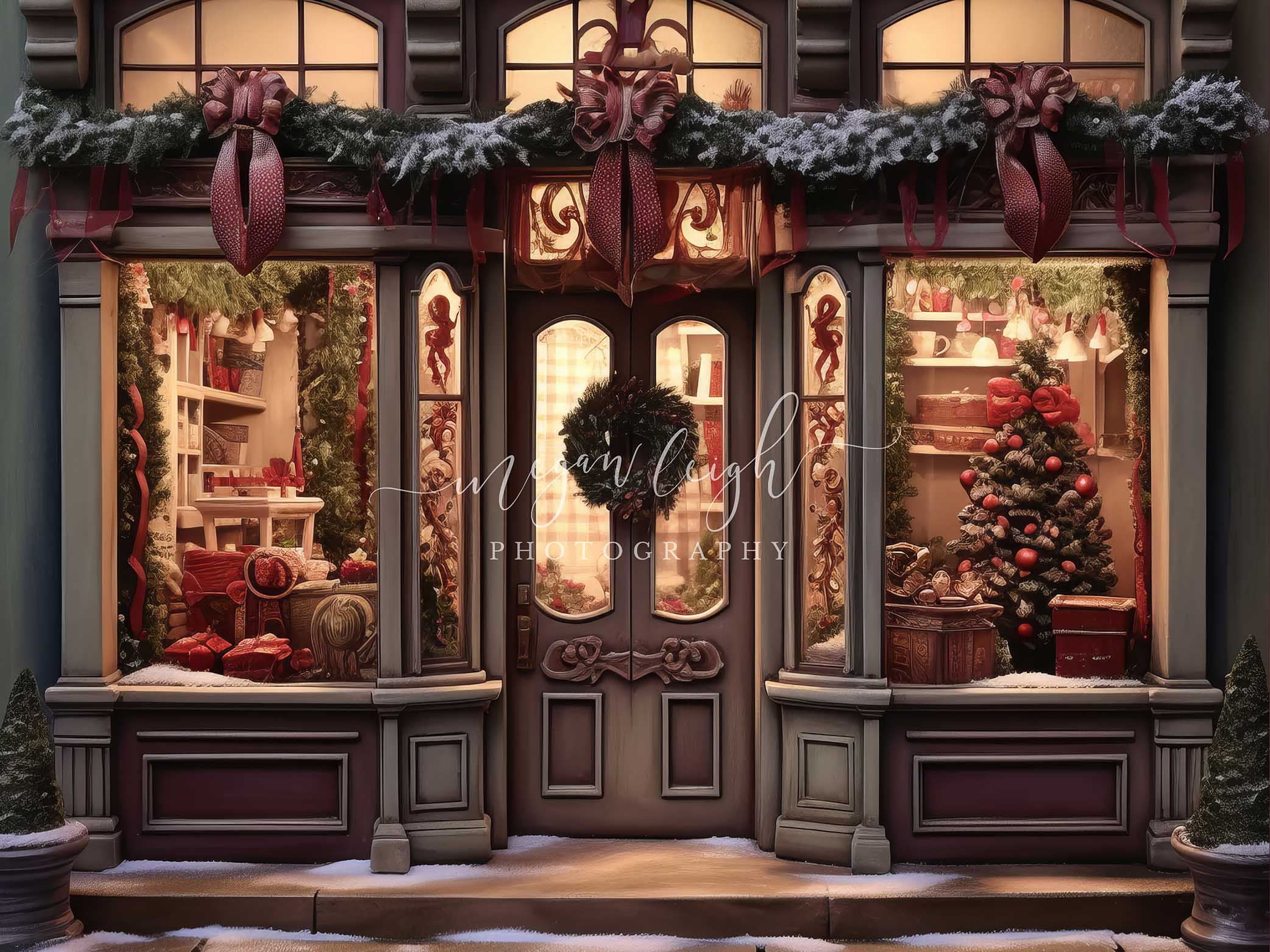 Kate Evening Christmas Store Backdrop Designed by Megan Leigh Photography - Image 6