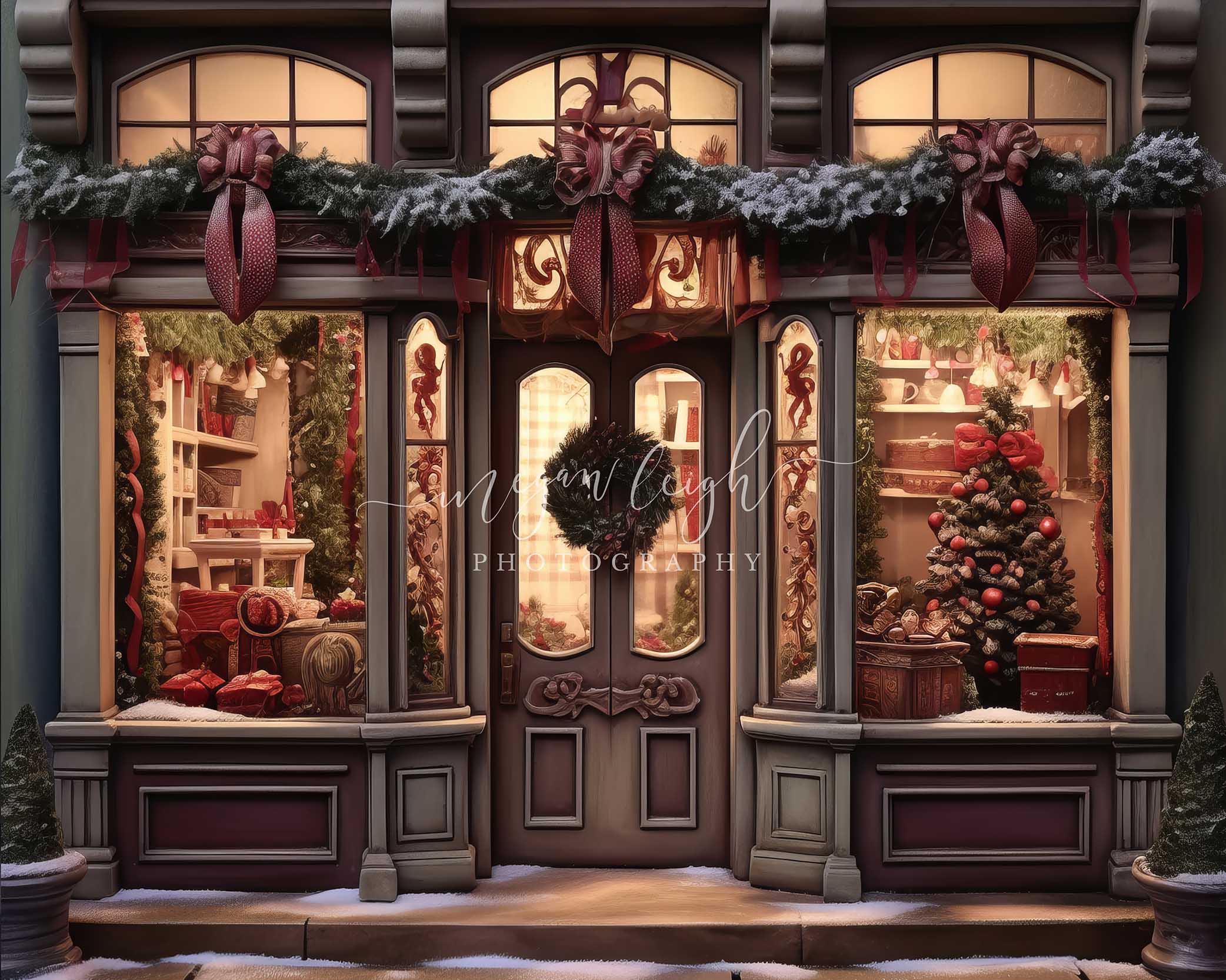 Kate Evening Christmas Store Backdrop Designed by Megan Leigh Photography - Image 7