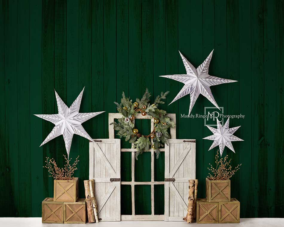 Kate Evergreen Christmas Holiday Backdrop Designed By Mandy Ringe Photography - Image 10
