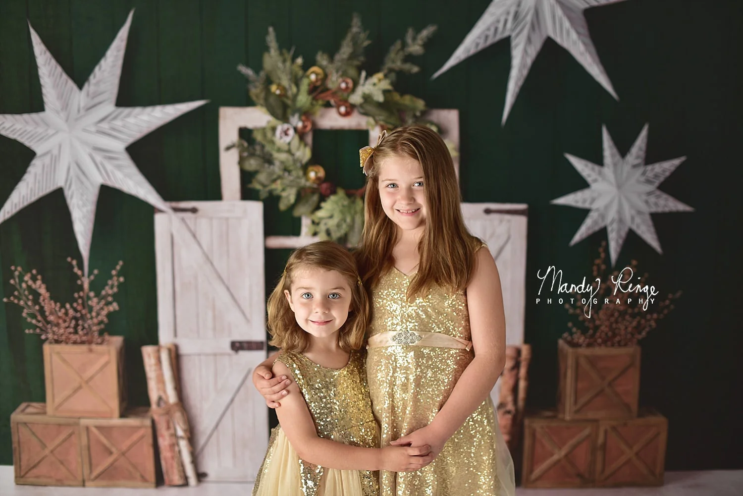 Kate Evergreen Christmas Holiday Backdrop Designed By Mandy Ringe Photography - Image 4