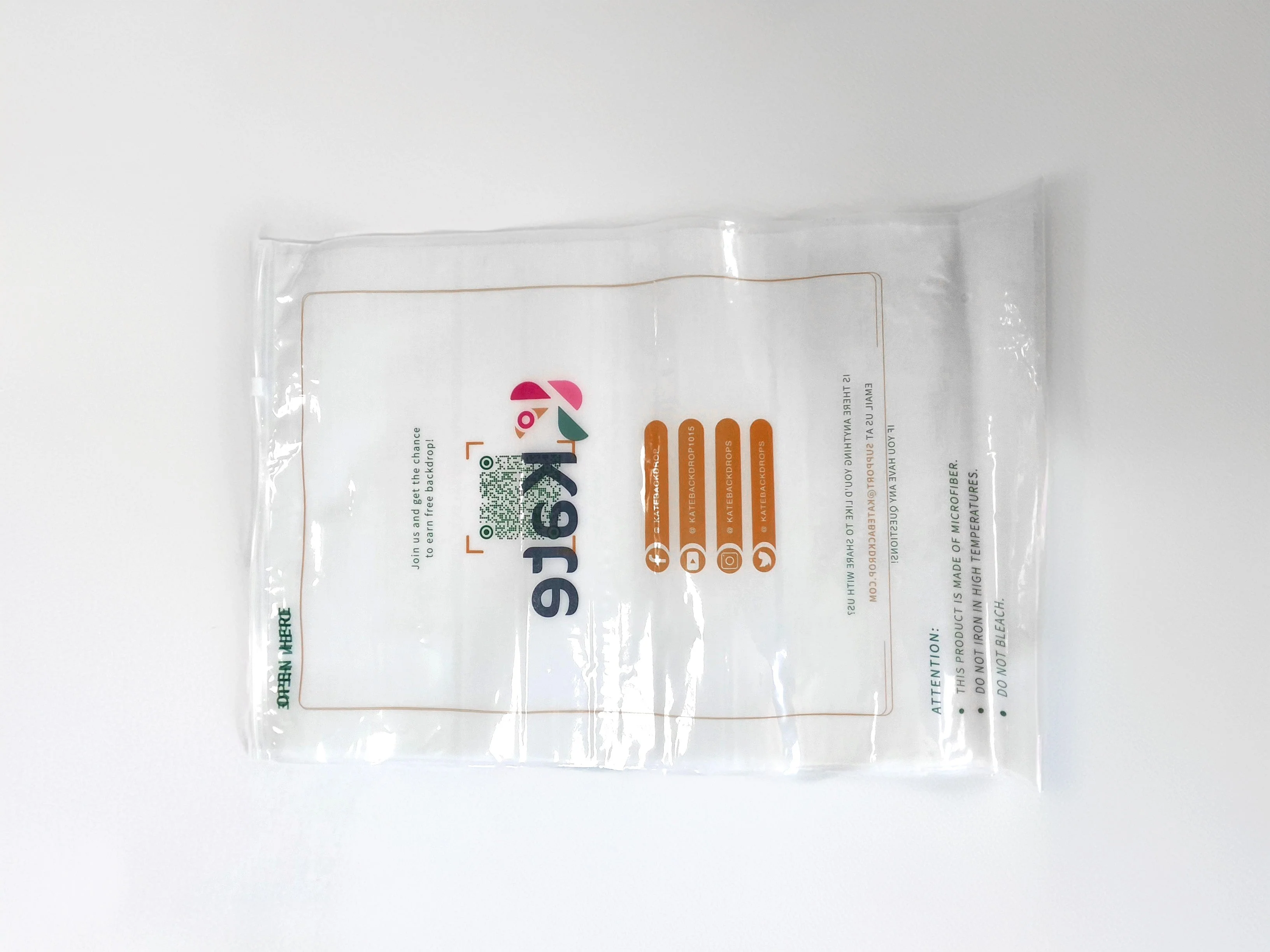 Kate Fabric Backdrop Plastic Seal Bag Packaging Bag - Image 2