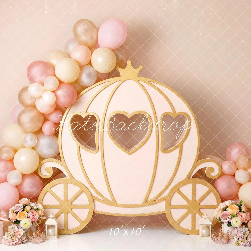 Kate Fairy Carriage Balloons Pink Backdrop Designed by Patty Robert - Image 7